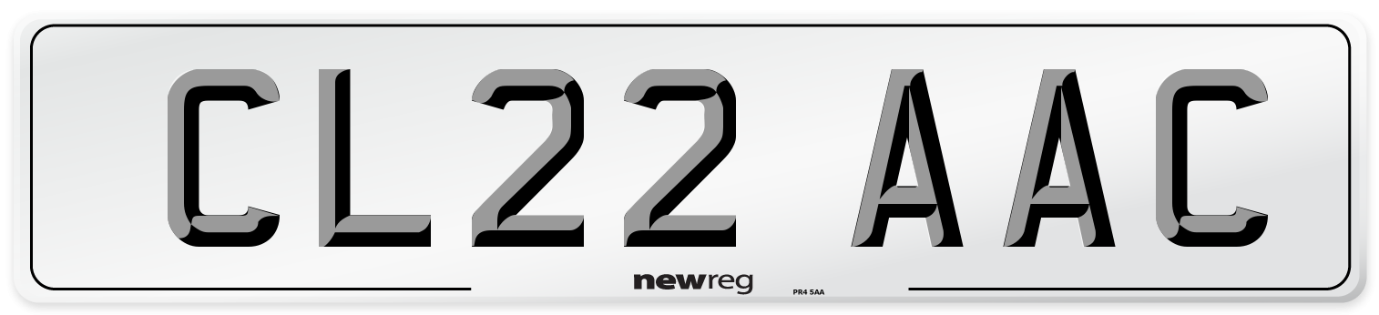 CL22 AAC Number Plate from New Reg